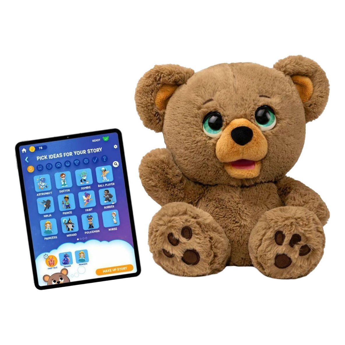 Pic Poe, la peluche ours interactive à histoire d'IA