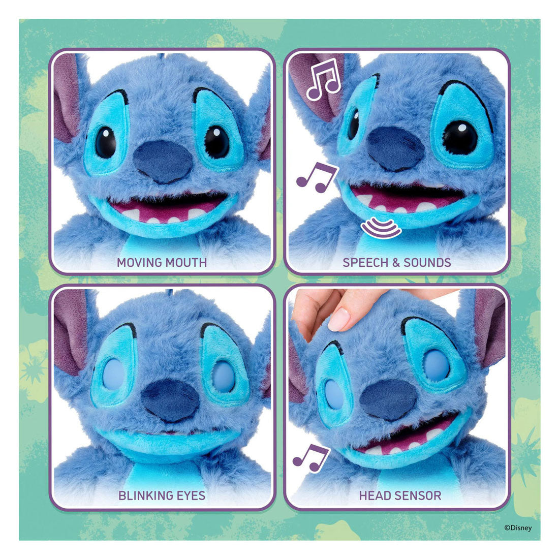Peluche interactive Disney Stitch Palm Puppetronic