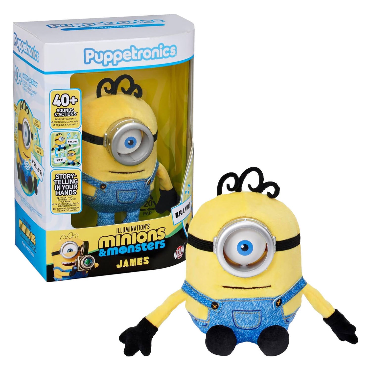 Jouet en peluche interactif James Palm Puppetronic des Minions universels