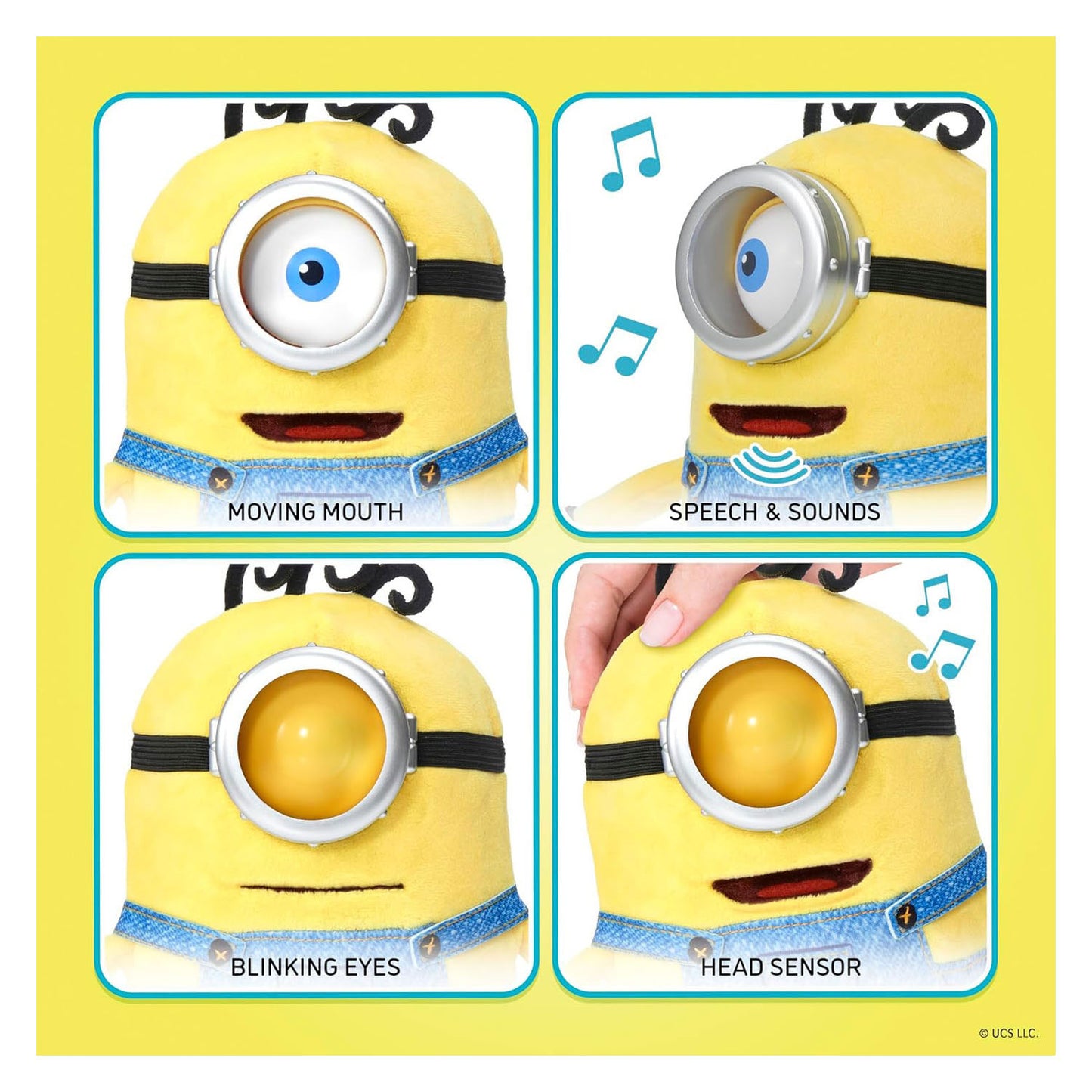 Jouet en peluche interactif James Palm Puppetronic des Minions universels