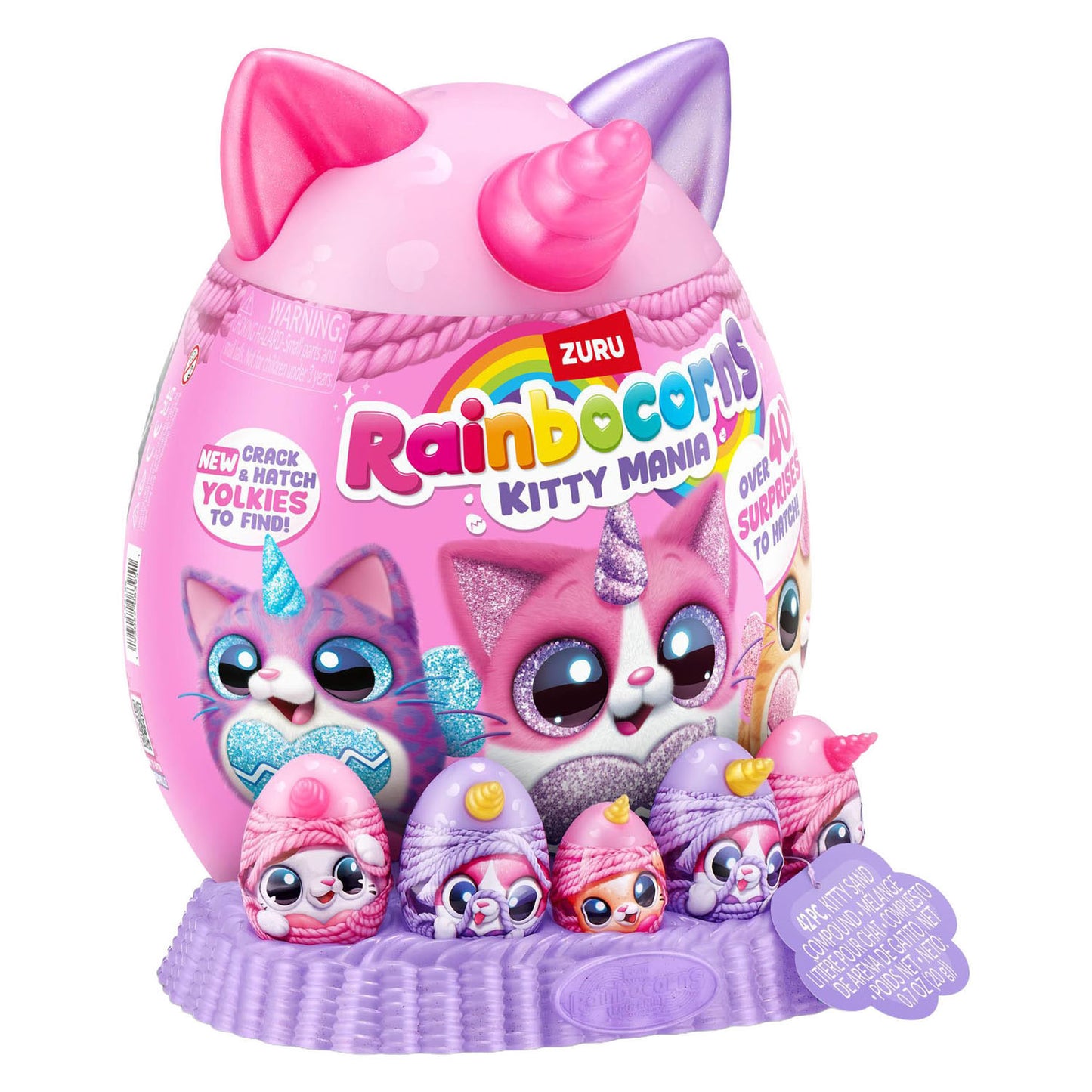 Oeuf surprise Zuru rainbocorns eggzania kitty mania