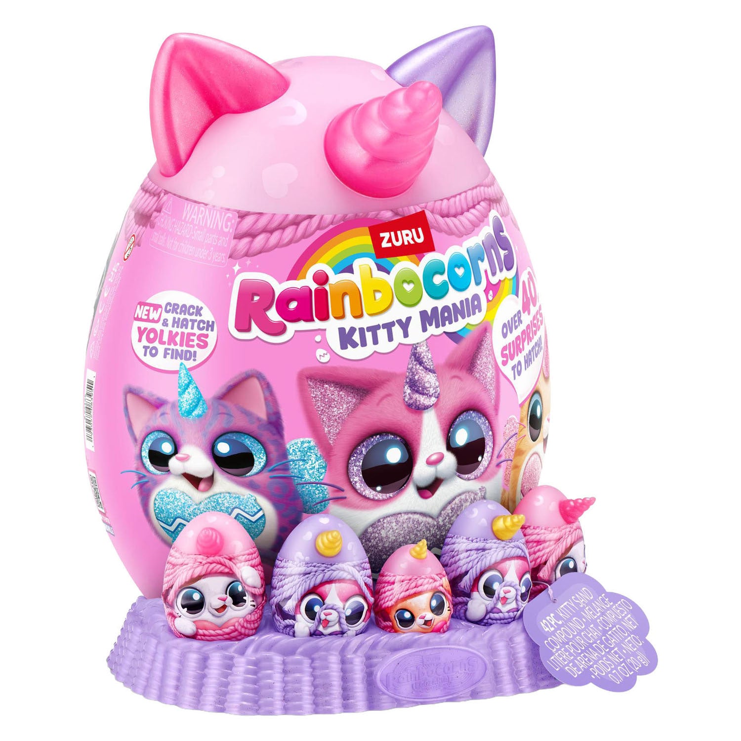Oeuf surprise Zuru rainbocorns eggzania kitty mania