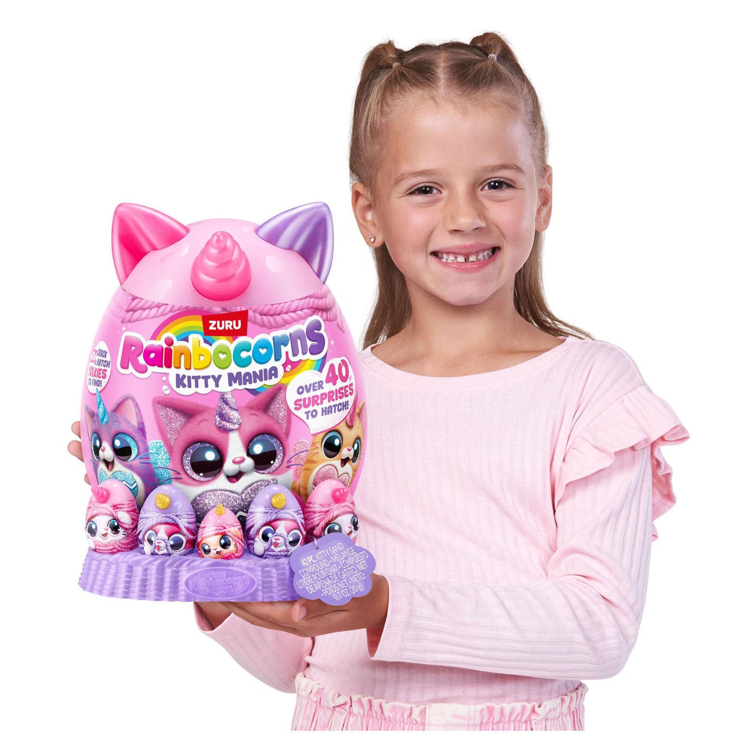 Oeuf surprise Zuru rainbocorns eggzania kitty mania