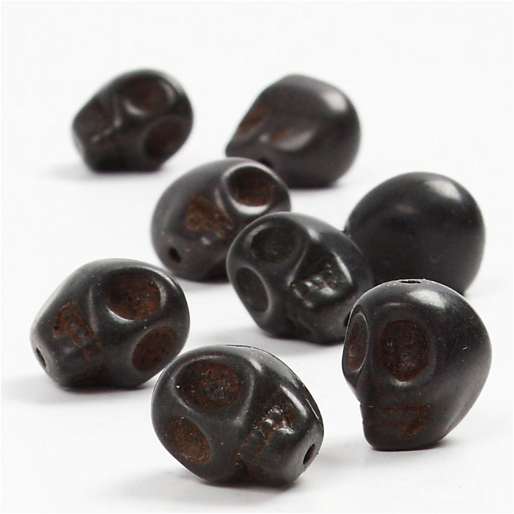 Creativ company howlite, d 12 mm, diamètre du trou 1,5 mm, noir, 32 pièces 1 boîte