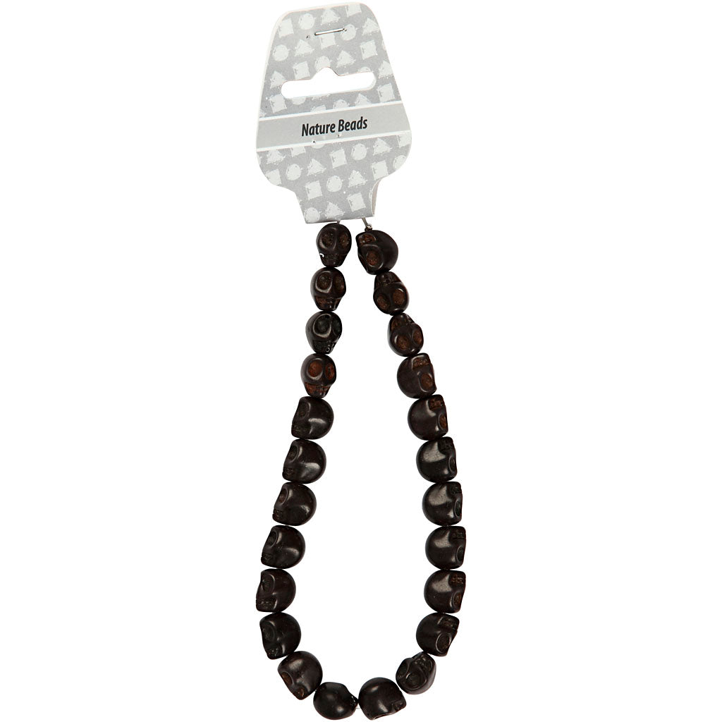 Creativ company howlite, d 12 mm, diamètre du trou 1,5 mm, noir, 32 pièces 1 boîte