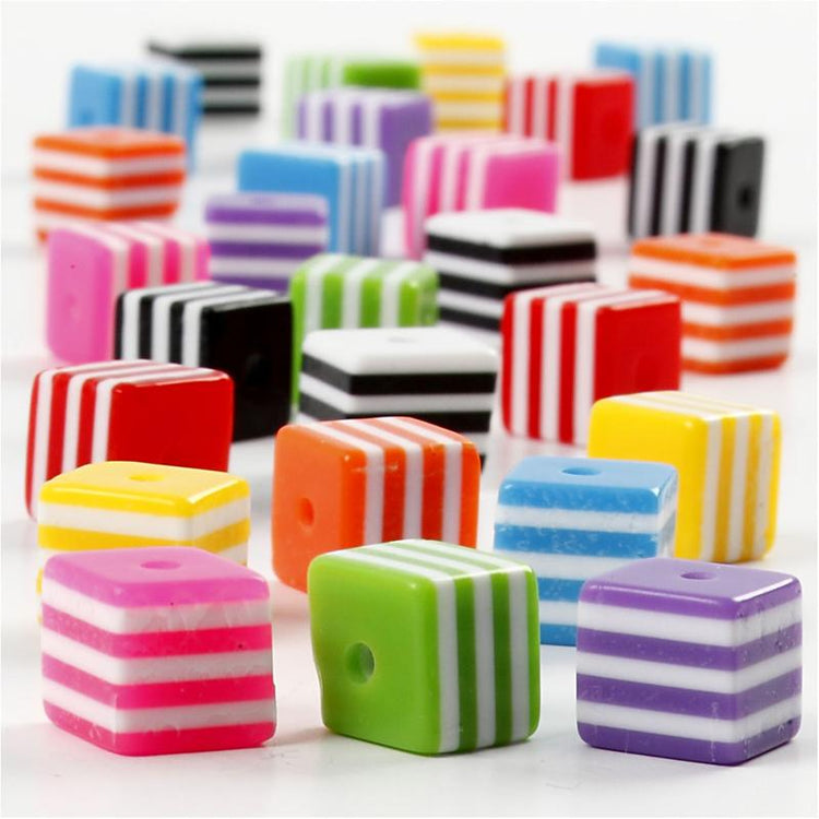 Creativ company multi mix, taille 8x8 mm, diamètre du trou 2,5 mm, env. 135 pièces, 80 gr, 110 ml 1 boîte