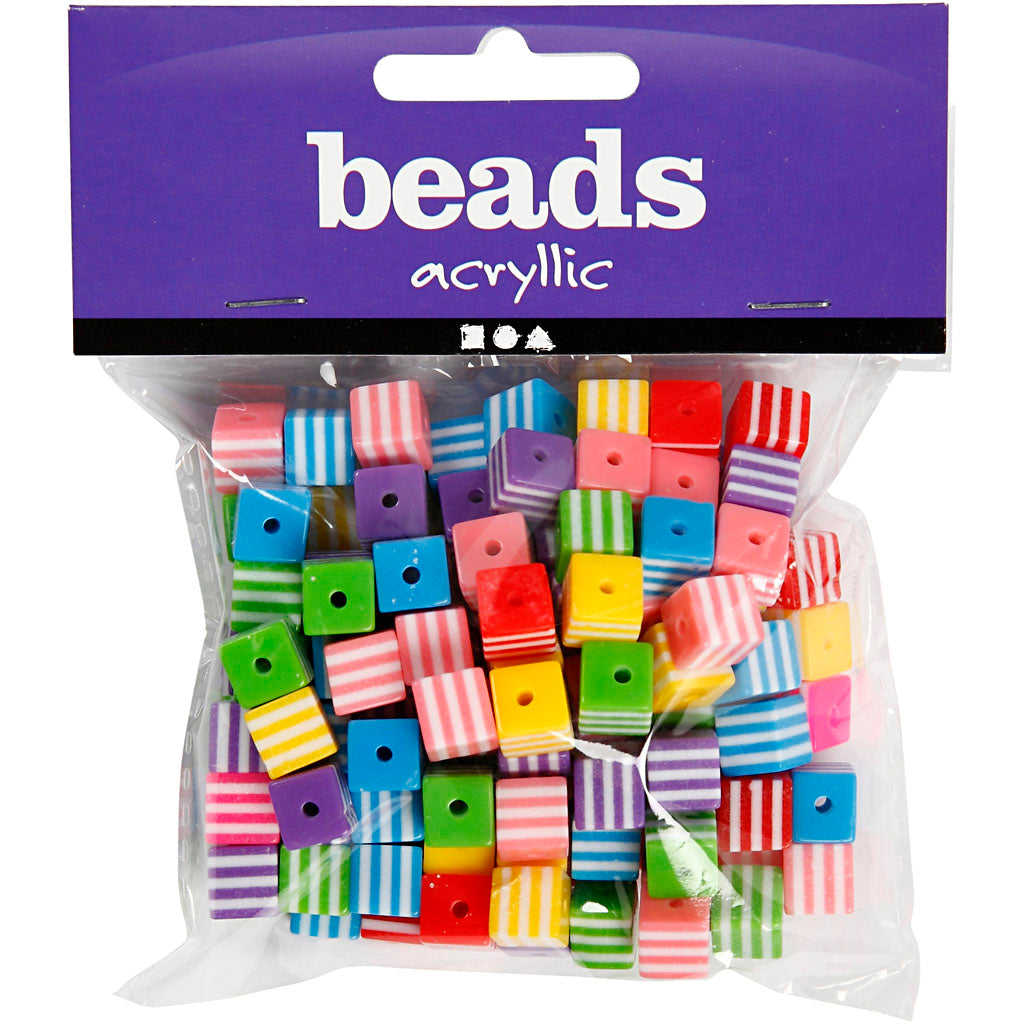 Creativ company multi mix, taille 8x8 mm, diamètre du trou 2,5 mm, env. 135 pièces, 80 gr, 110 ml 1 boîte