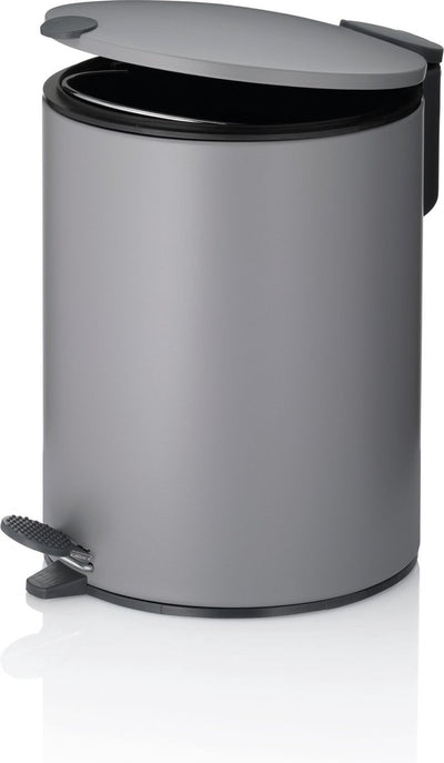 Kela poubelle à pédale, 5 l, gris clair - | mat