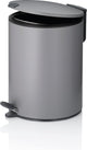 Kela poubelle à pédale, 5 l, gris clair - | mat