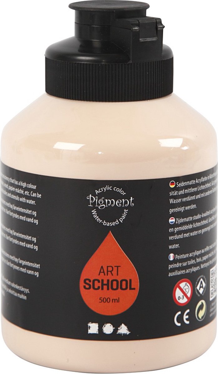 Peinture acrylique Creativ company, semi-brillante, opaque, beige clair, 500 ml 1 flacon
