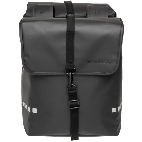 Nouveau Looxs Pannier Bag Odense - Double, Black, Water-repellent, Reflection, Convient aux vélos électriques