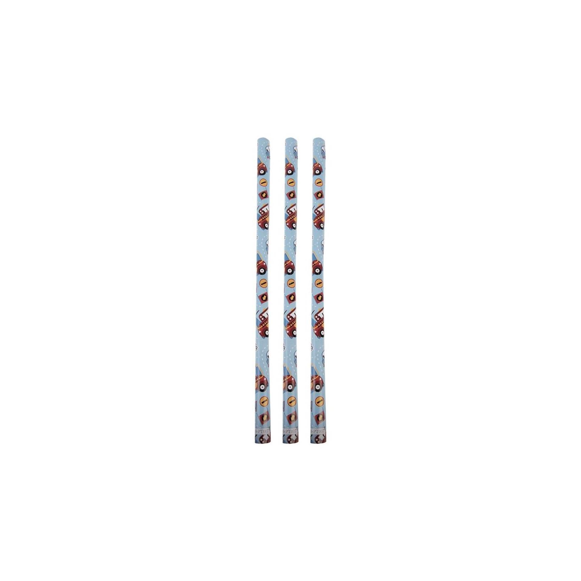Papier cadeau Clayre eef 50x75 cm 3 rouleaux de véhicules