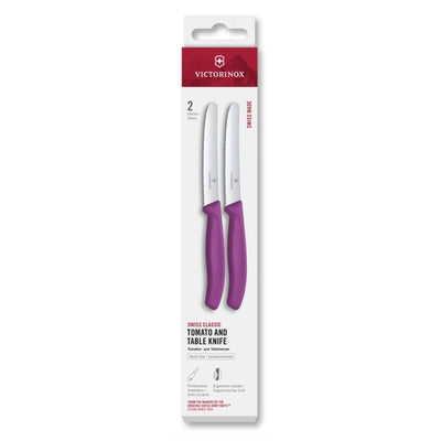 Couteau à tomates Victorinox 2 pcs violet dentelé