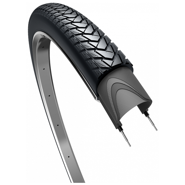 Edge Tire Traveler Basic 28 x 1,60 42-622 noir avec réflexion