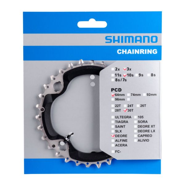 Shimano plateau Deore 10V 30T BCD 96mm Y1WC98010 M6000