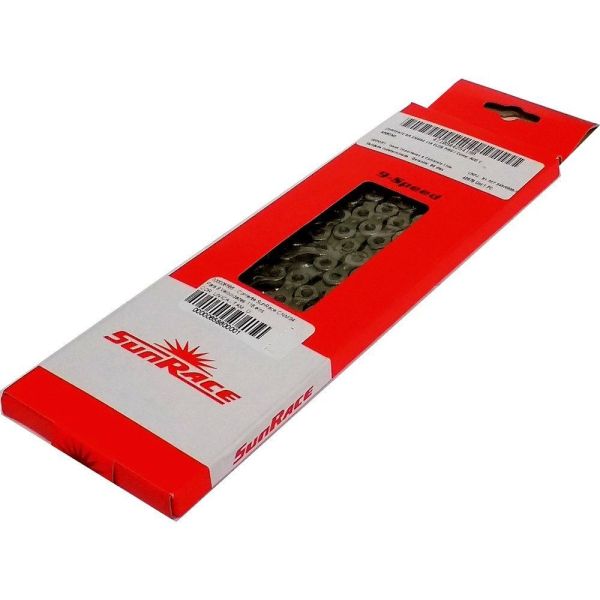 Sunrace CNM94 - Chaîne 9 vitesses 116L - Gris
