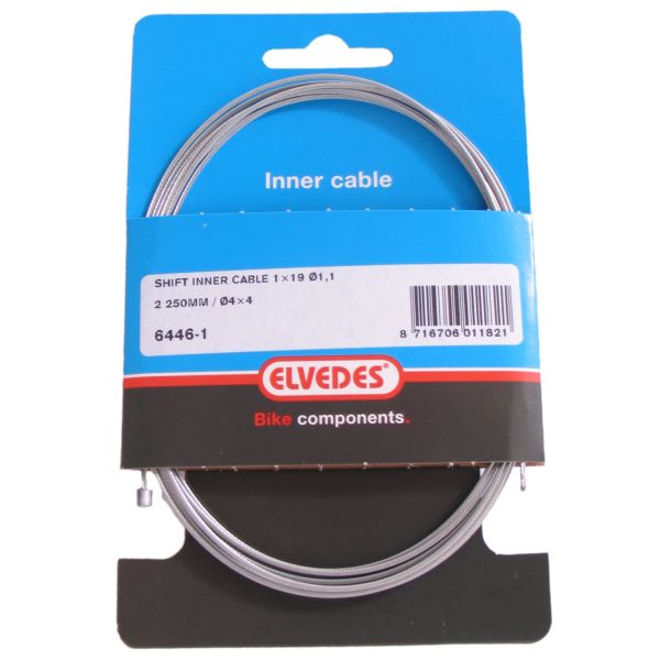 Elvedes Câble intérieur de changement de vitesse 2250mm zingué ø1.1mm N-nipple (sur carte)