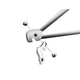 patte de dérailleur GH-255 Bulls 60 mm argenté