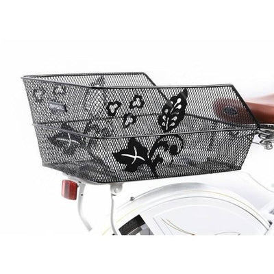 Basil Cento Flower- panier à vélo - arrière - noir