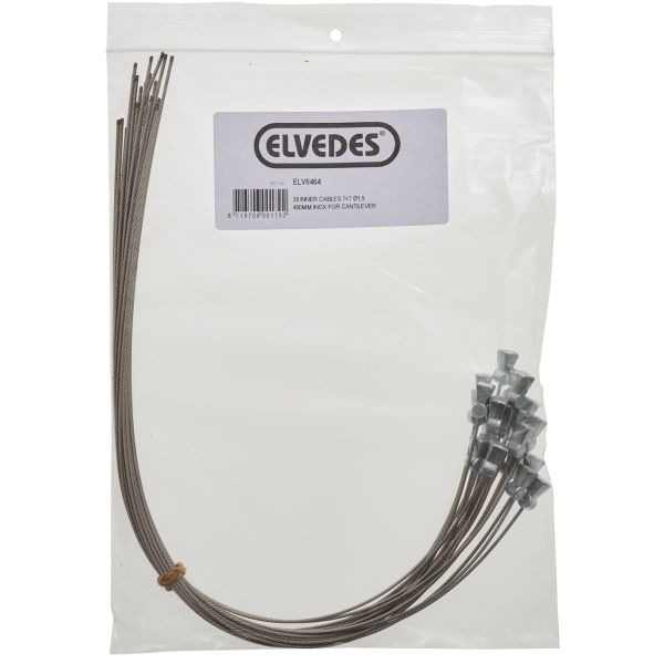 Câble intérieur en acier inoxydable Elvedes Ø1,5 mm L = 400 mm (20 pièces en sac)