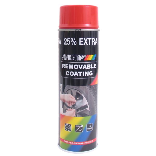 Motip Sprayplast rouge brillant (bombe aérosol de 500 ml)