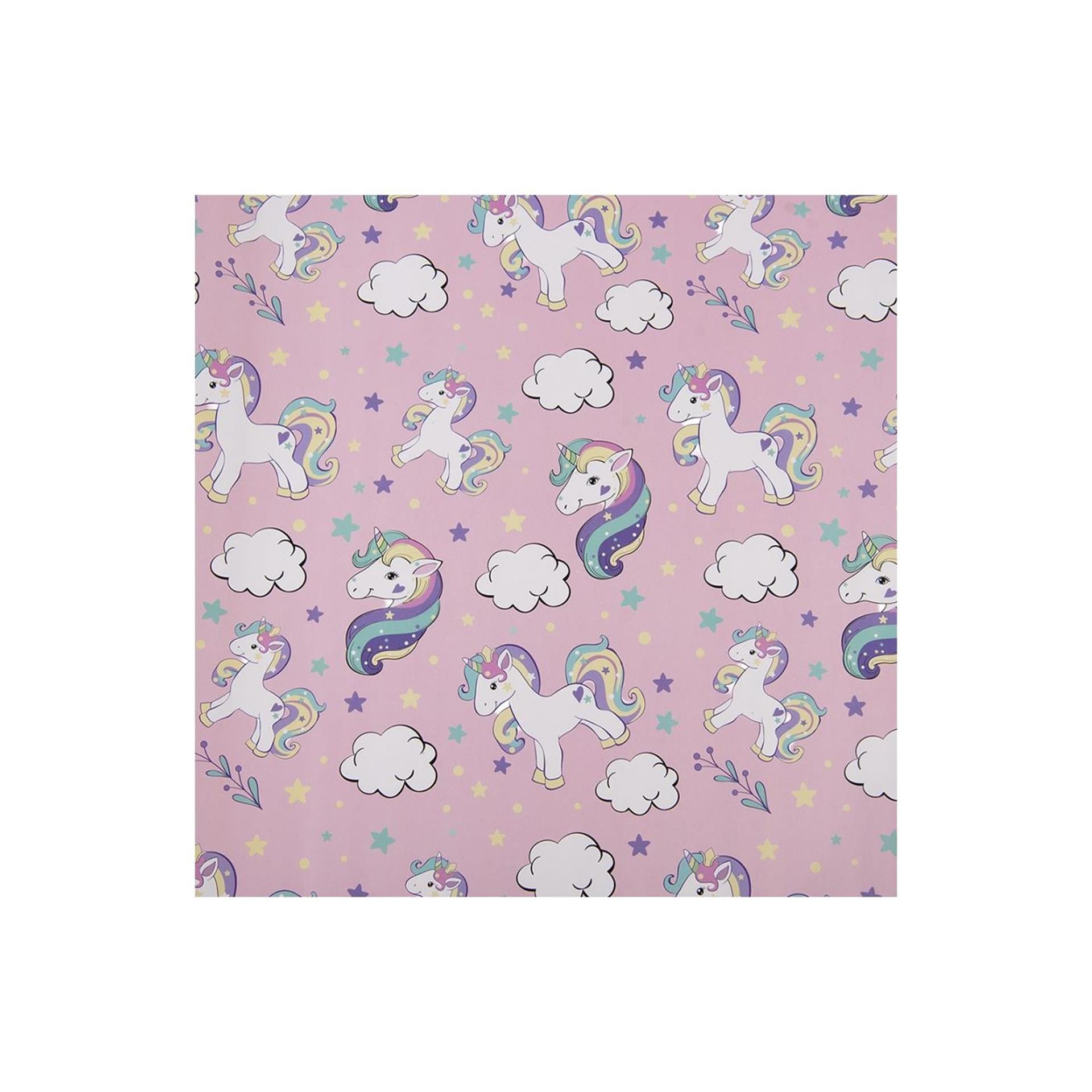 Clayre eef papier cadeau 50x75 cm 3 rouleaux licorne