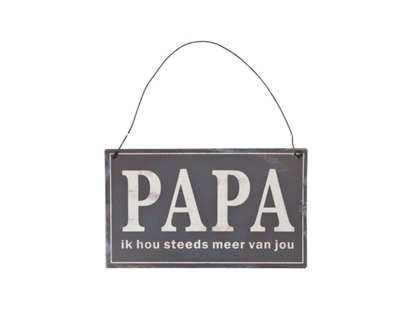 Clayre eef tableau texte papa 17x1x10cm