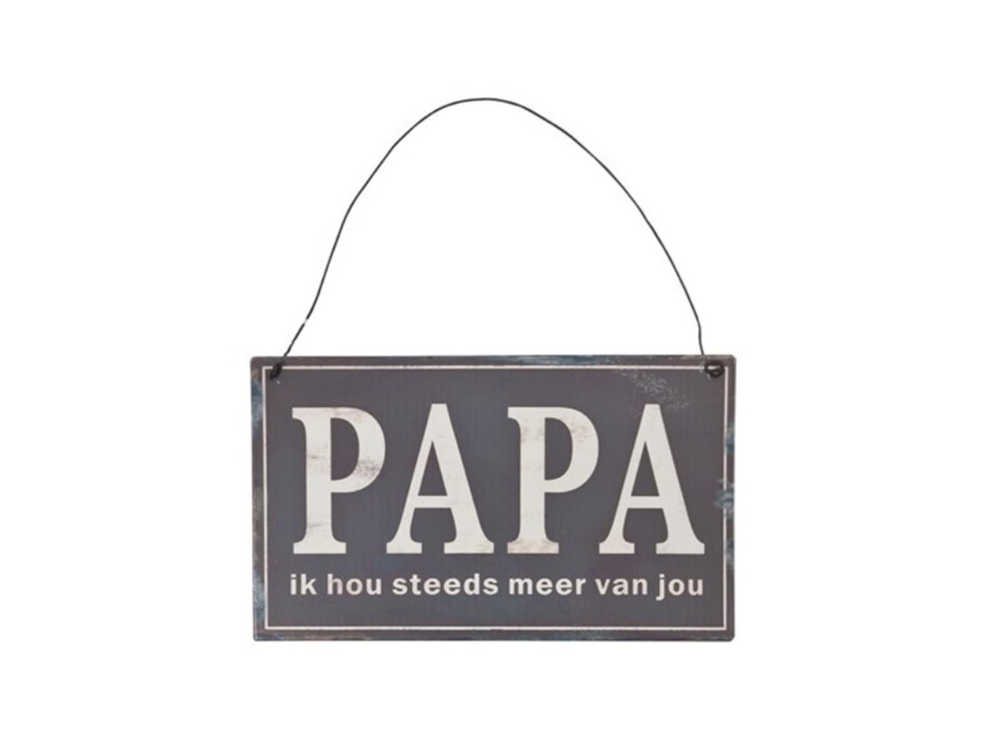 Clayre eef tableau texte papa 17x1x10cm