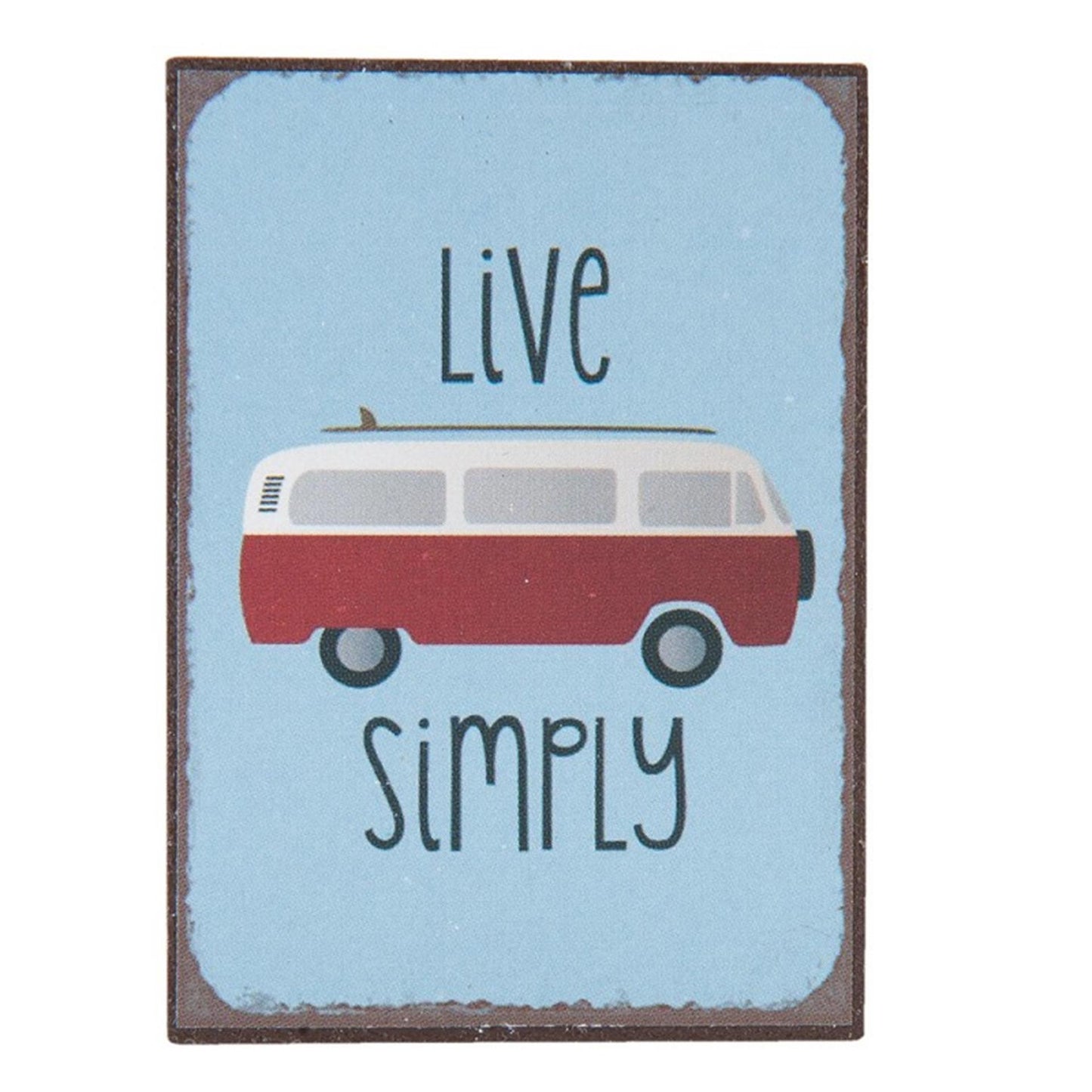 Clayre eef magnet vivre simplement 5x7 cm