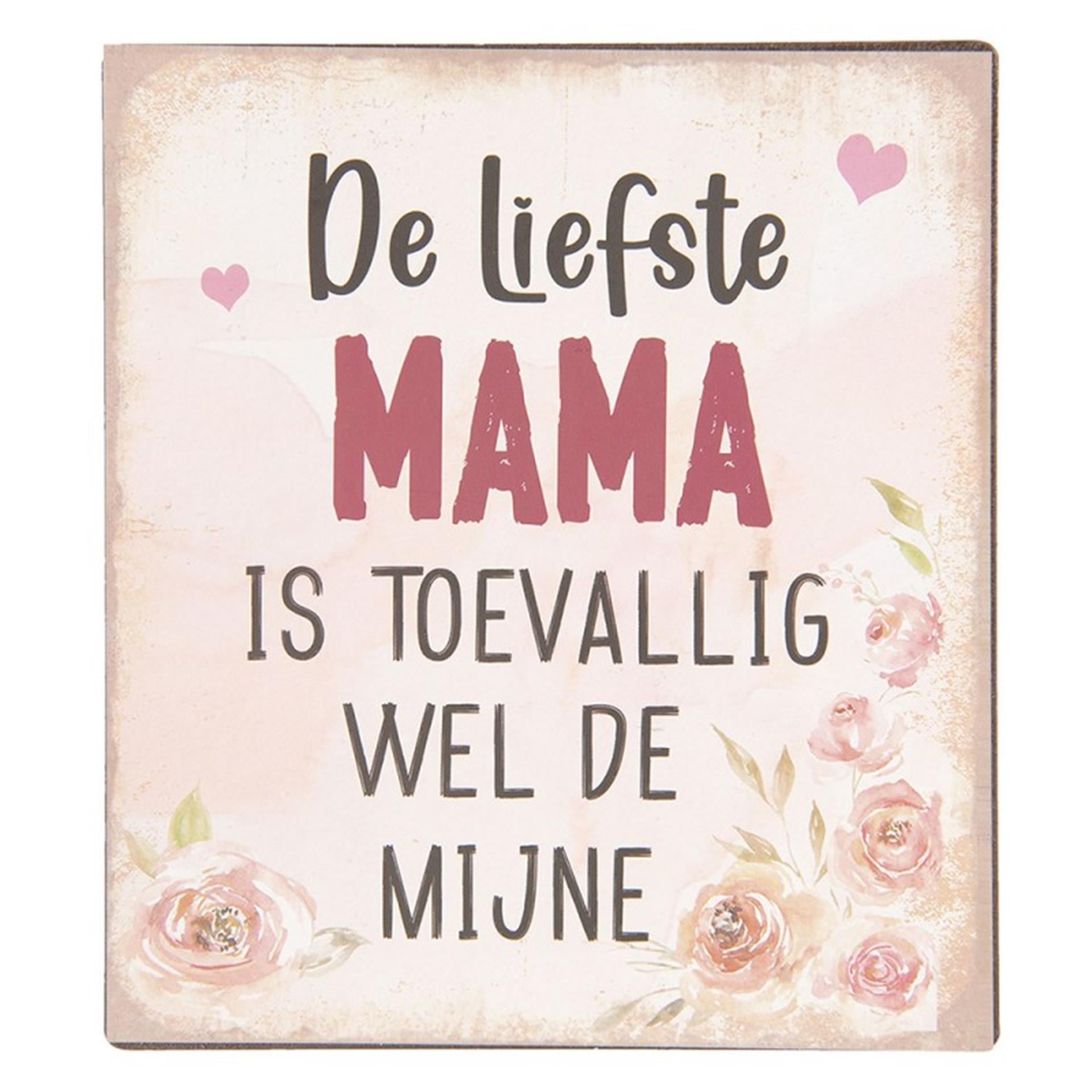 Clayre eef tableau texte maman 13x1x15cm
