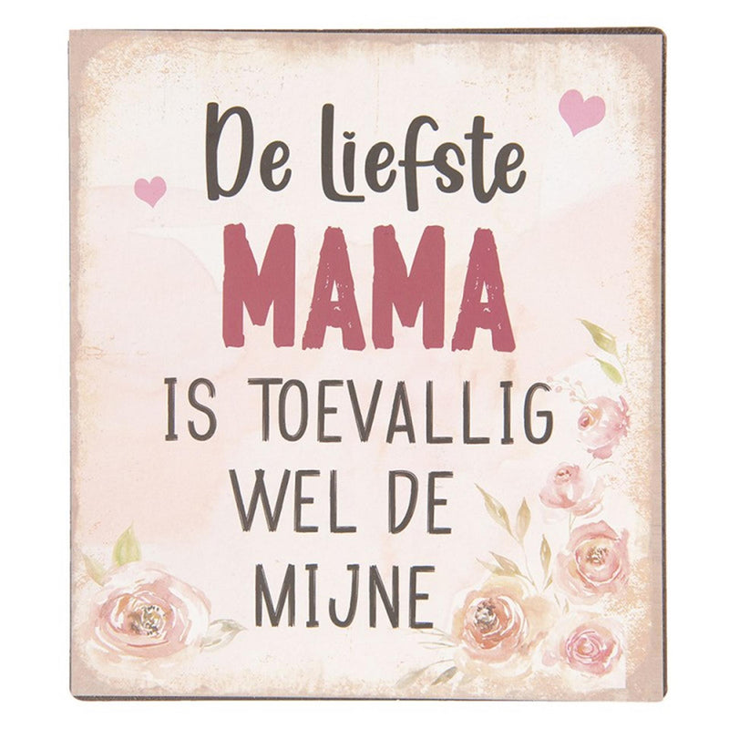 Clayre eef tableau texte maman 13x1x15cm