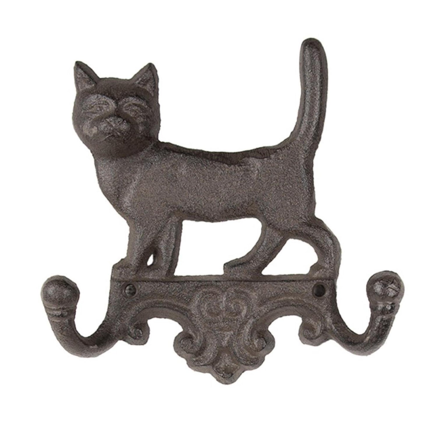 Clayre eef portemanteau mural chat 16x4x16cm