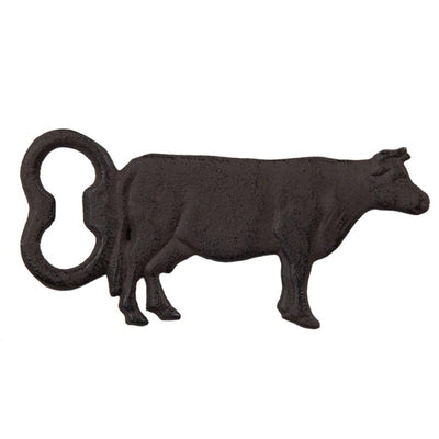 Clayre eef décapsuleur vache métal brun rouille 15x1x7cm