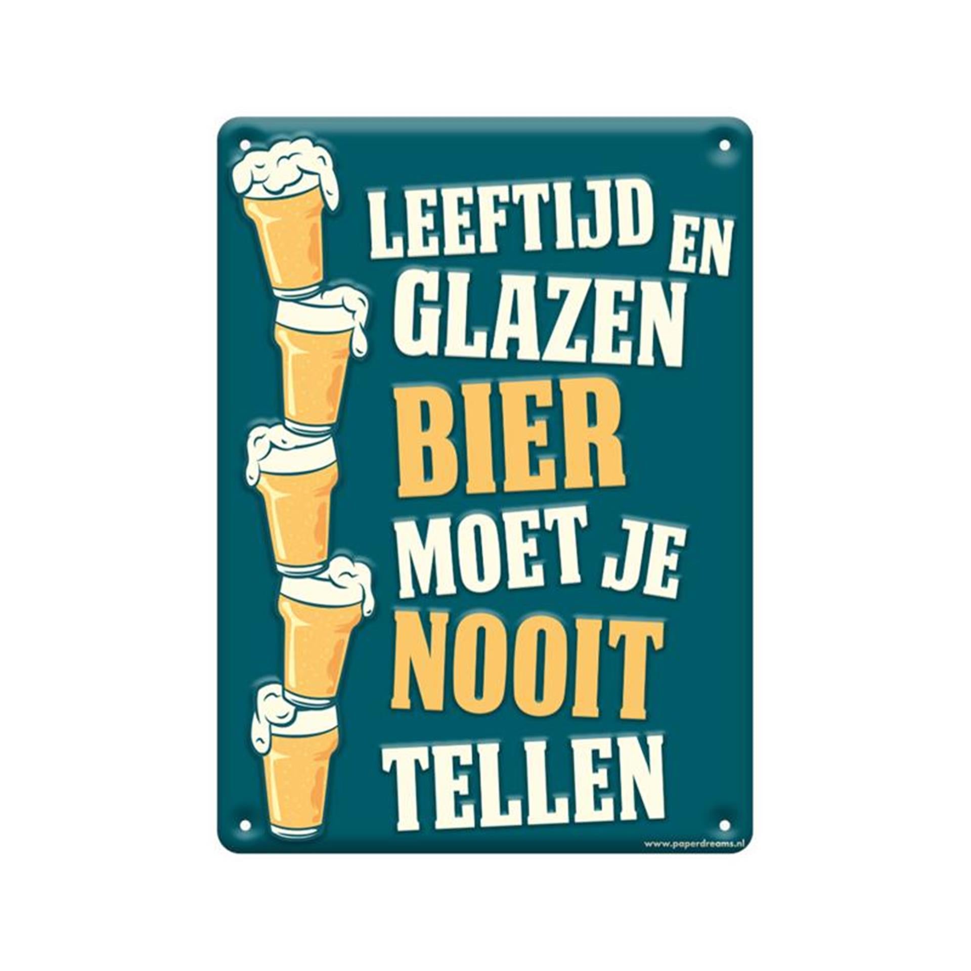 Panneau texte Paperdreams - âge et verres de bière