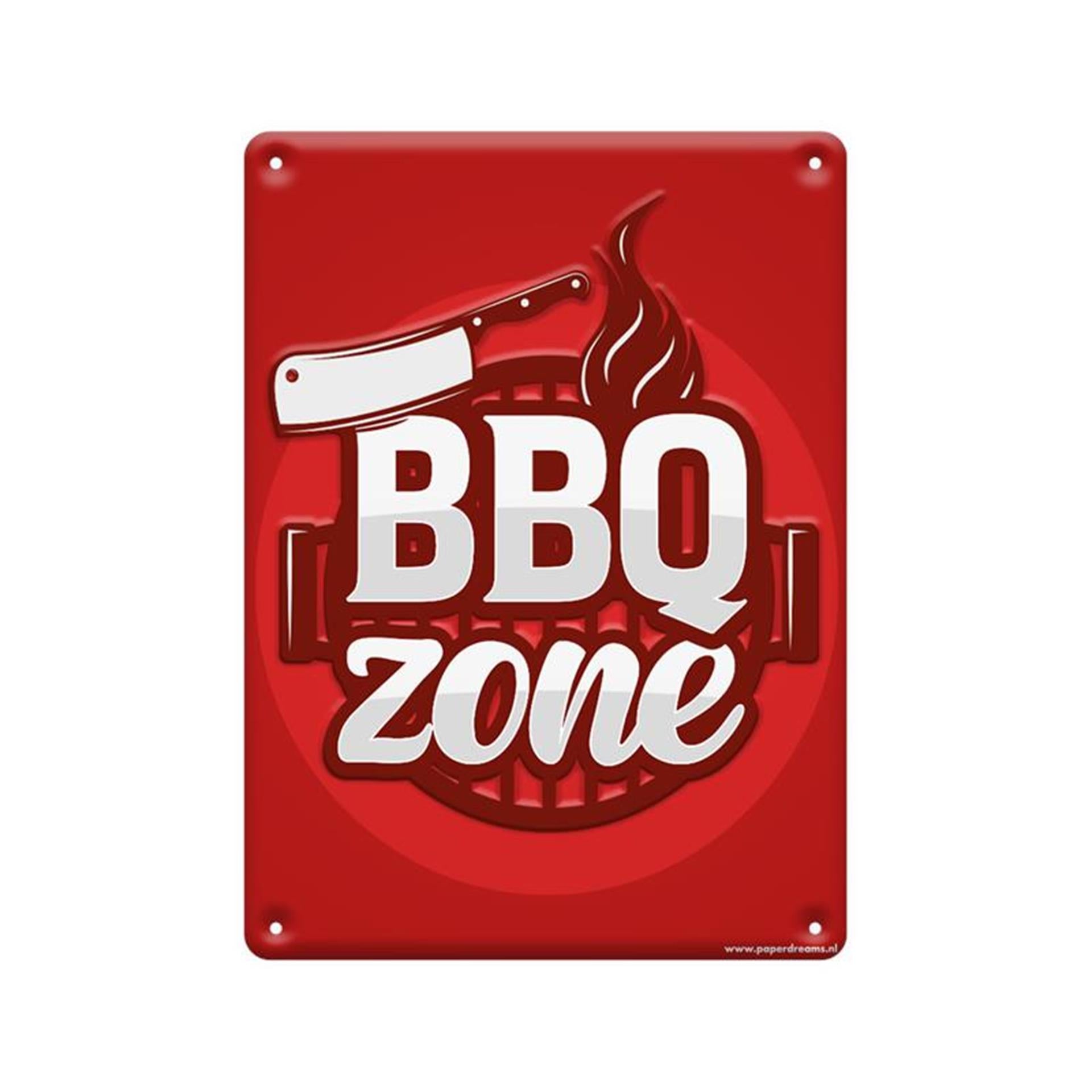 Panneau texte en métal Paperdreams - Zone barbecue