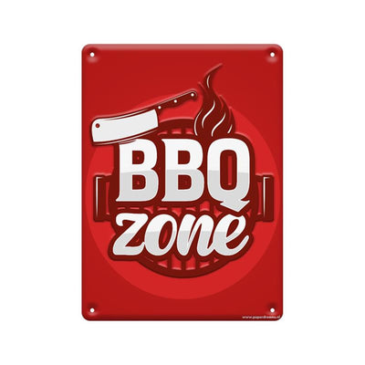 Panneau texte en métal Paperdreams - Zone barbecue