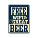 Tableau de texte Paperdreams en métal - wifi gratuit