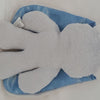 Câlin lapin gris avec oreilles bleues. 26