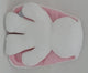 Câlin lapin blanc avec oreilles roses. 26 cm