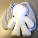 Câlin lapin blanc à rayures. 26 cm