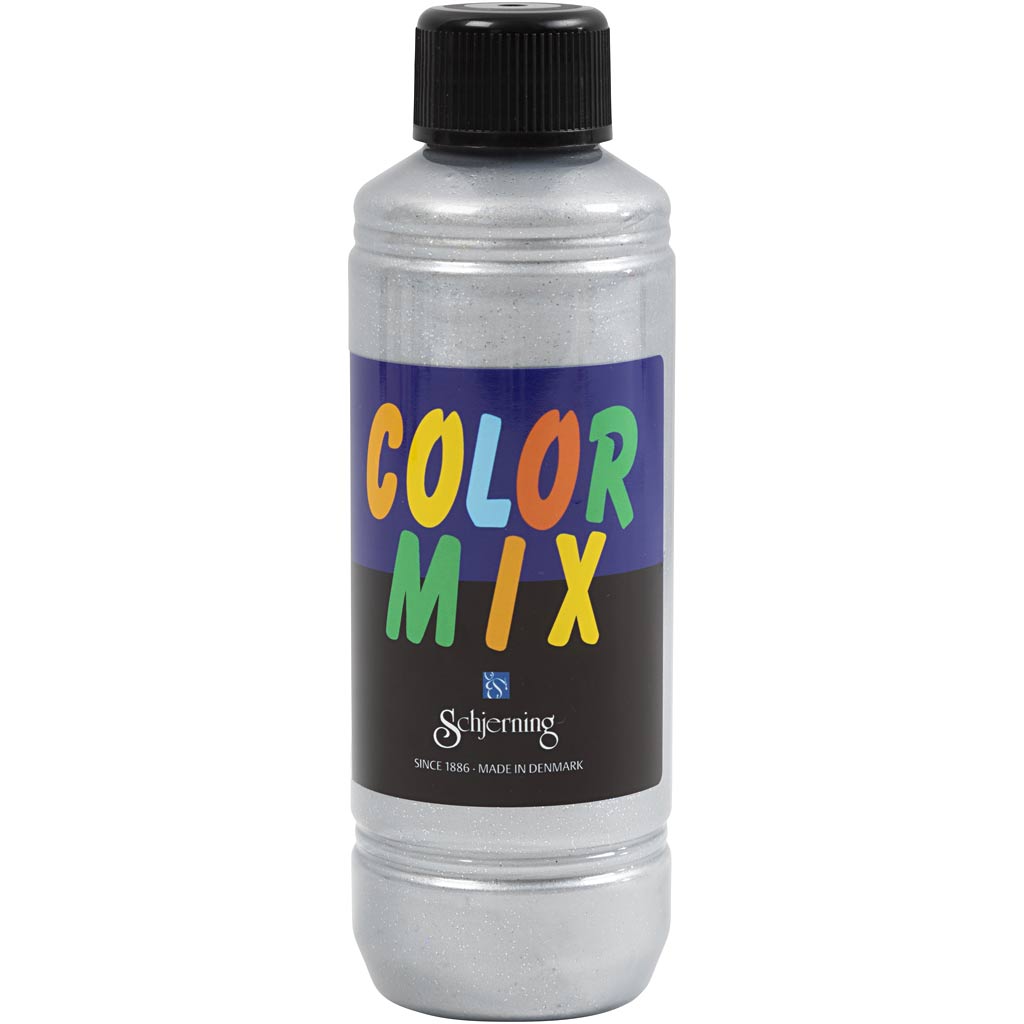 Peinture pailletée, argent, 250 ml 1 bouteille