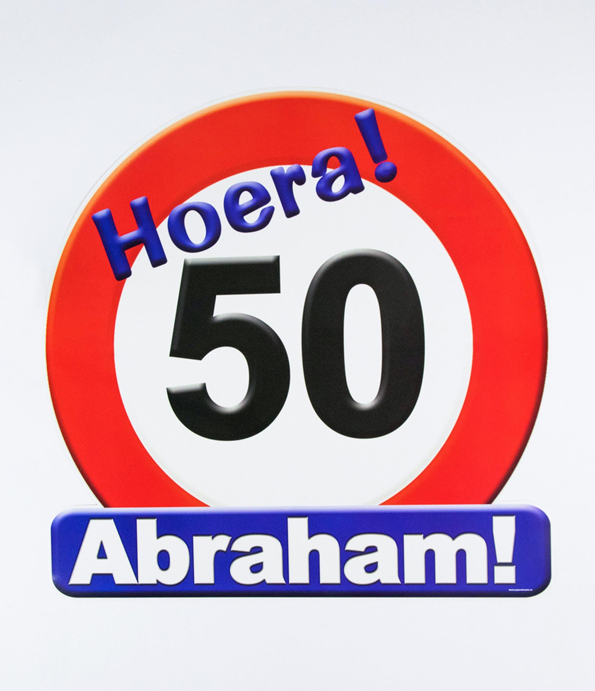 Paperdreams Panneau de signalisation en forme de bouclier couronne 50 ans d'Abraham