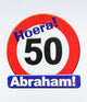 Paperdreams Panneau de signalisation en forme de bouclier couronne 50 ans d'Abraham