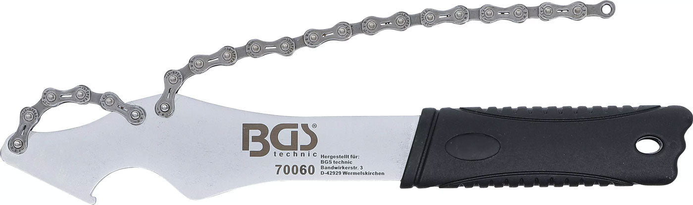 Fouet à chaîne technique Bgs avec clé à crochet
