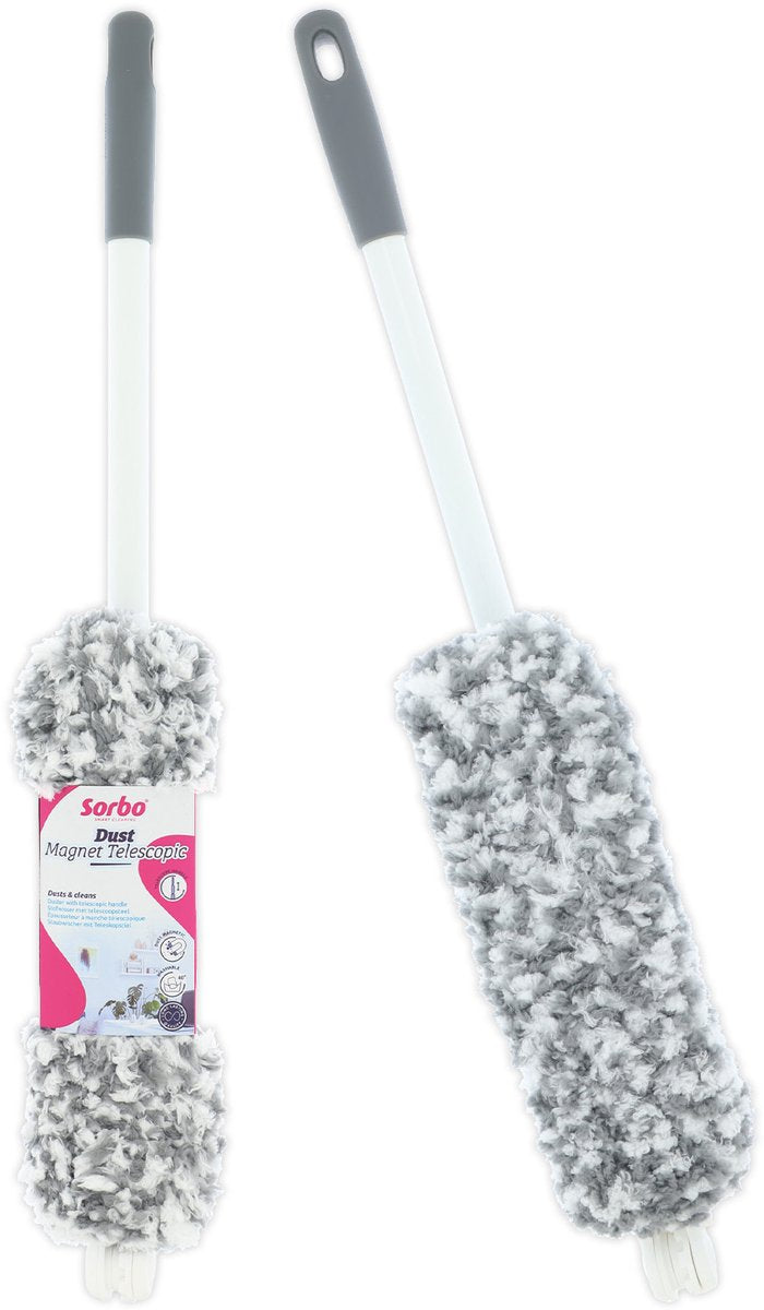 Sorbo aimant anti-poussière télescopique – essuie-poussière extensible – 135 cm – lavable