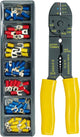 Jeu de pinces à sertir par soufflage avec pince à dénuder - avec cosses de câble isolées - 190 mm - PVC CS - AWG 22-8