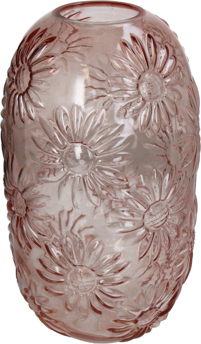 Vase collection HD verre orange 19x19x33,5cm