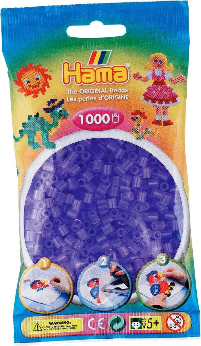 Hama Iron Beads 1000 Lila Transparent