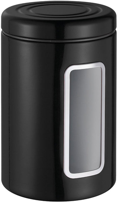 Conteneur de stockage Wesco classic line avec fenêtre | 2 litres | métal - noir | pot de stockage