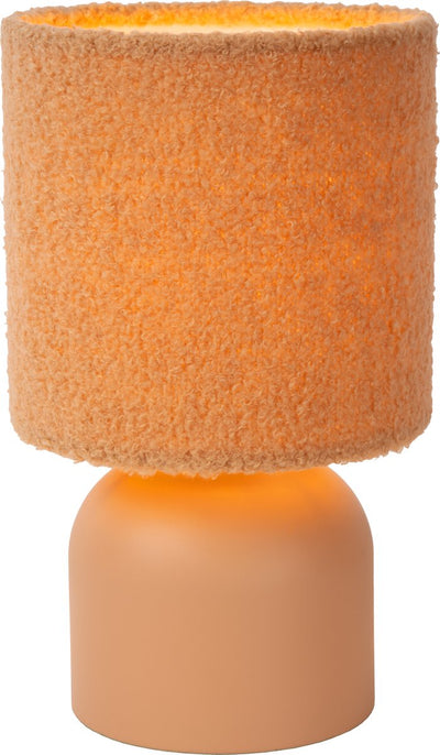 Lucide laineux - lampe de table - ø 16 cm - 1xe14 - jaune ocre - japandi